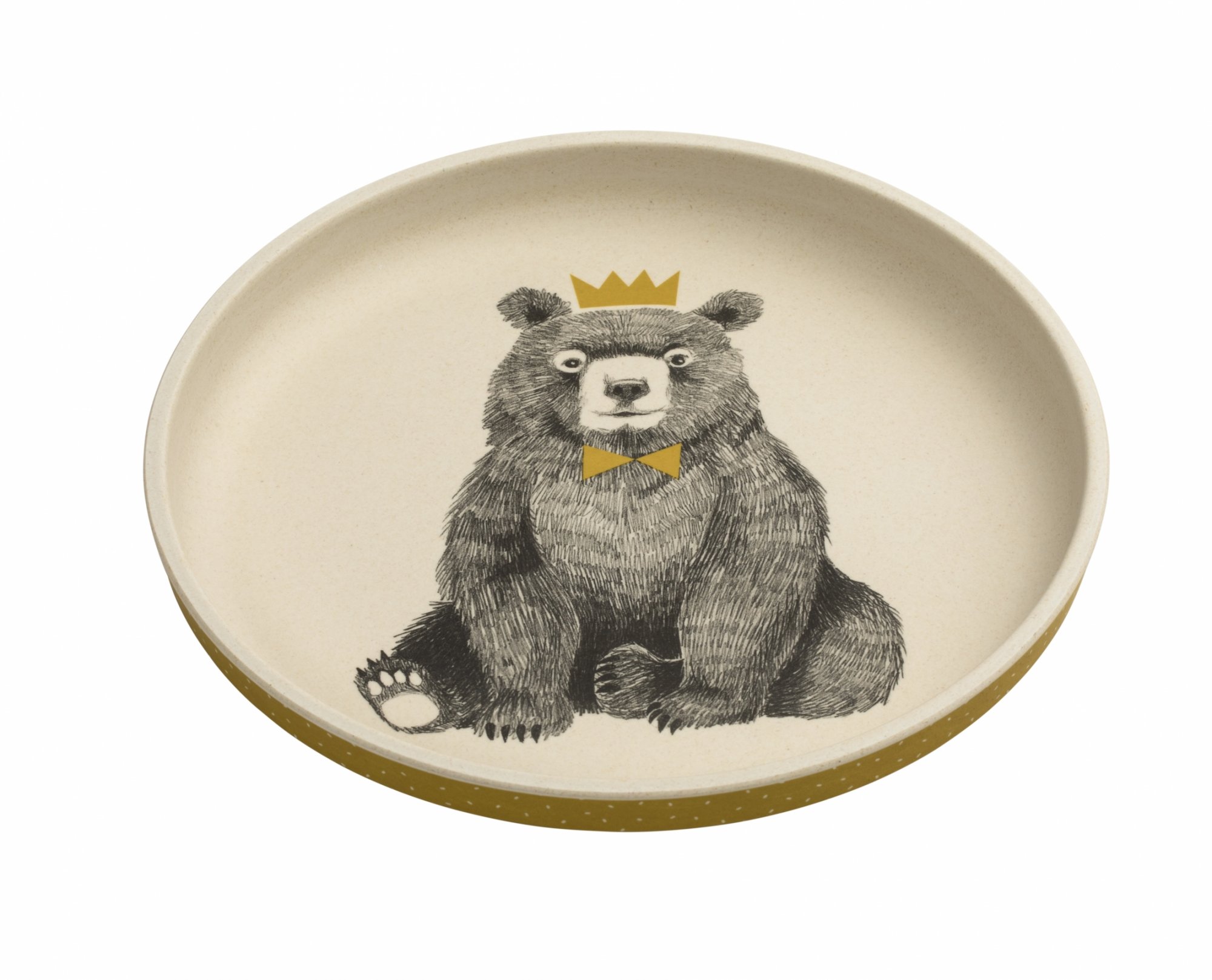 plates with desin of a bear with a crown