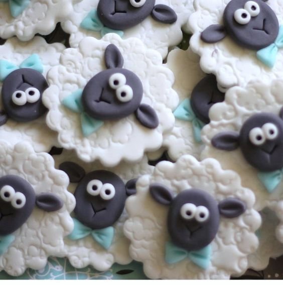 shortbread in the shape of a sheep