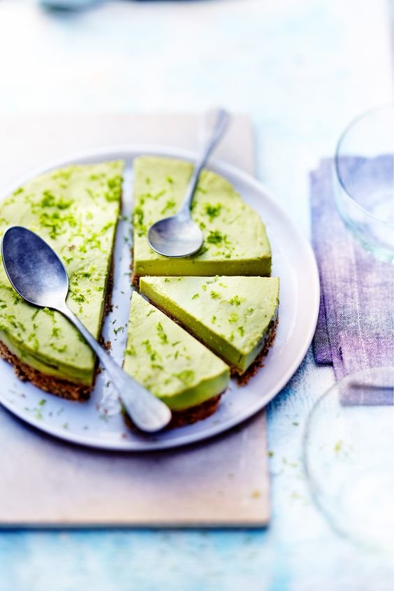 cheesecake with avocado