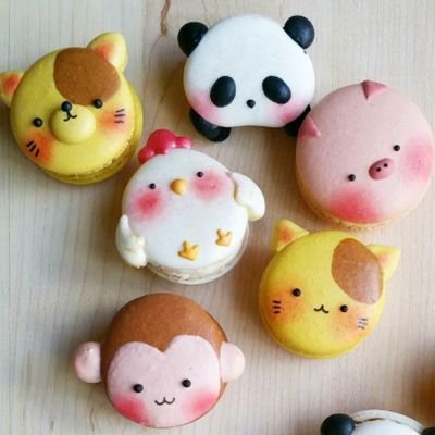 Panda, bear, pig, cat, hen