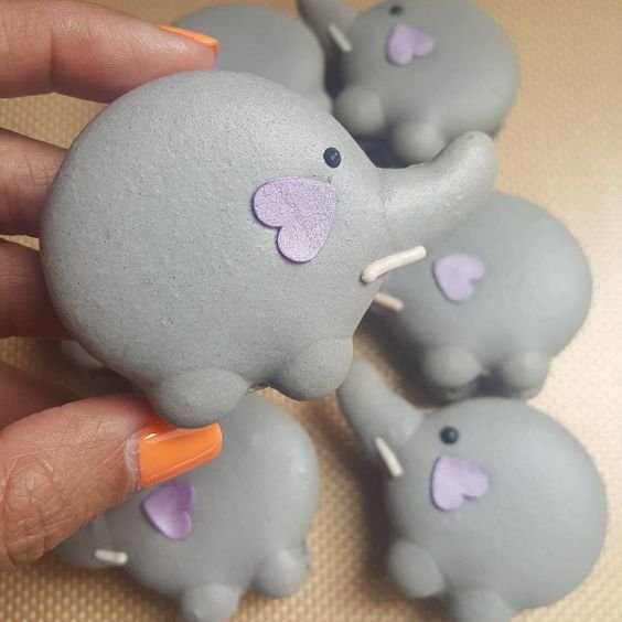 macaroons in the shape of elephants