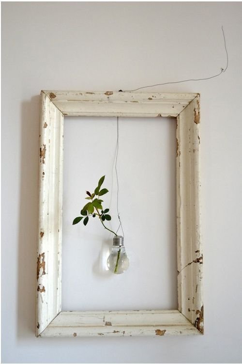 vase light in a frame