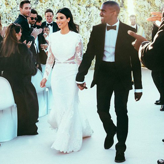 Kim Kardashian wedding dress Kanye West Riccardo Tisci Givenchy