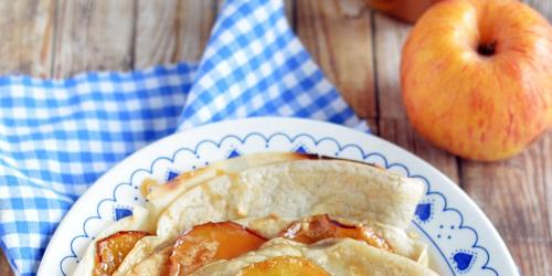 Apple and salted caramel pancakes