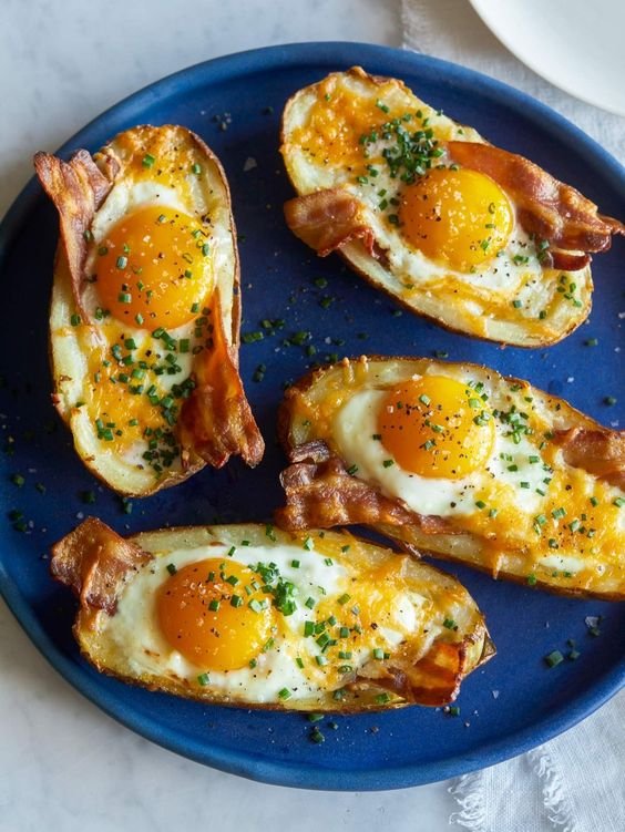 eggs in a sweet potato