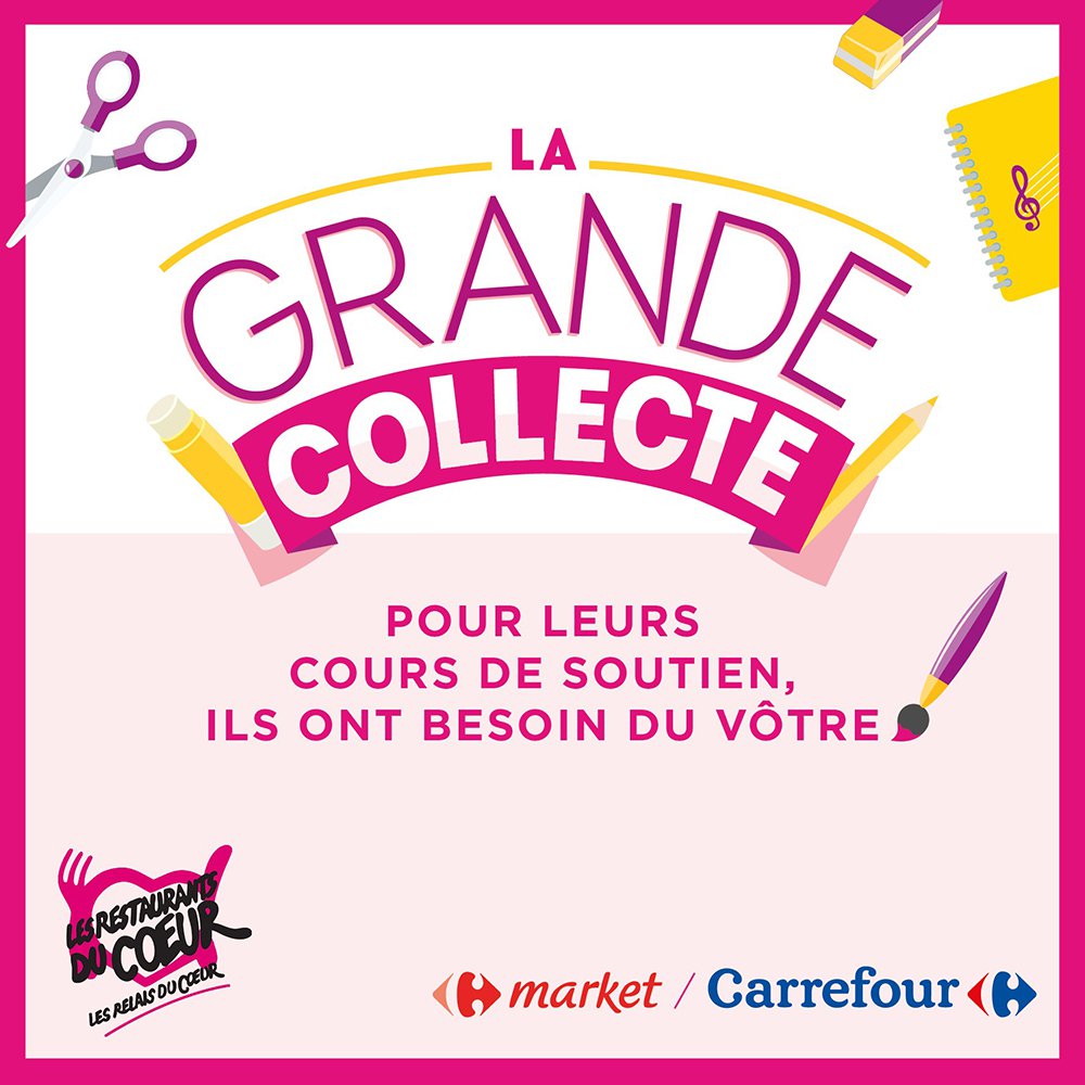 Carrefour organizes a large collection for the benefit of Restos du Coeur