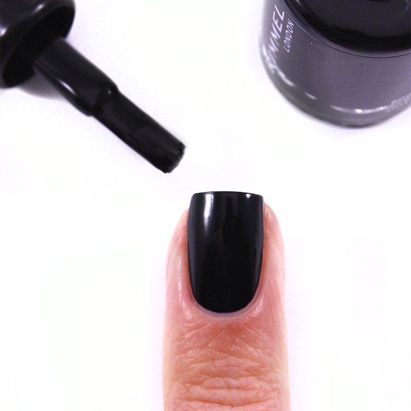 application layer of nail polish black