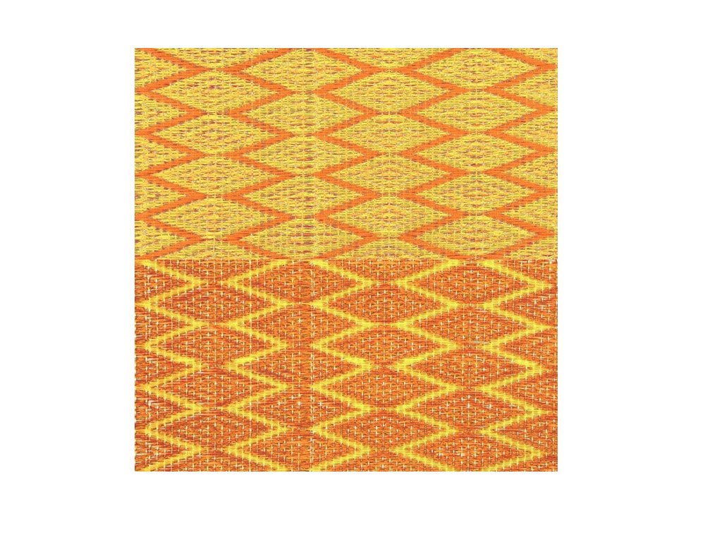 orange zigzag pattern on reversible yellow background
