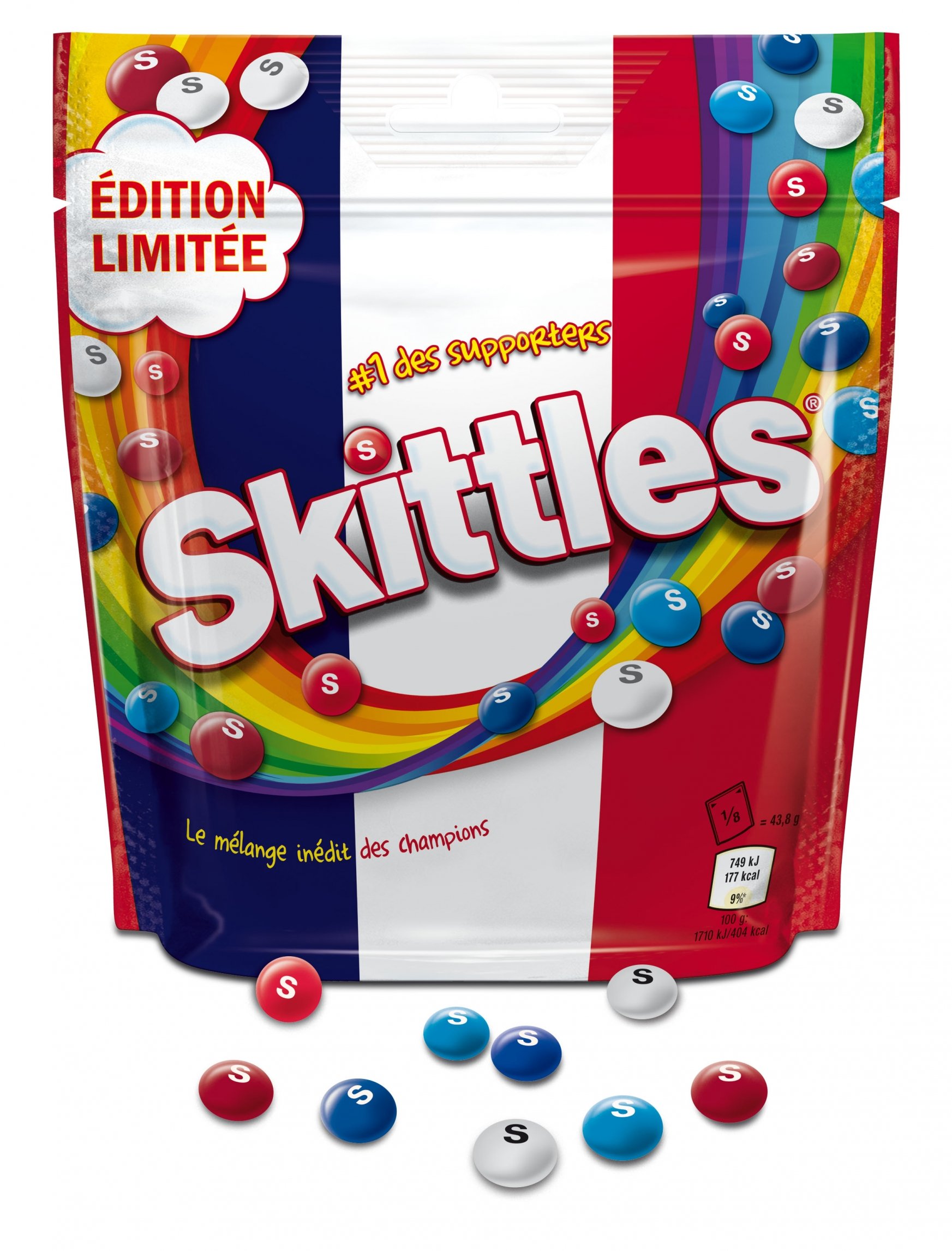 Skittles candy bag in limited edition for the World Cup