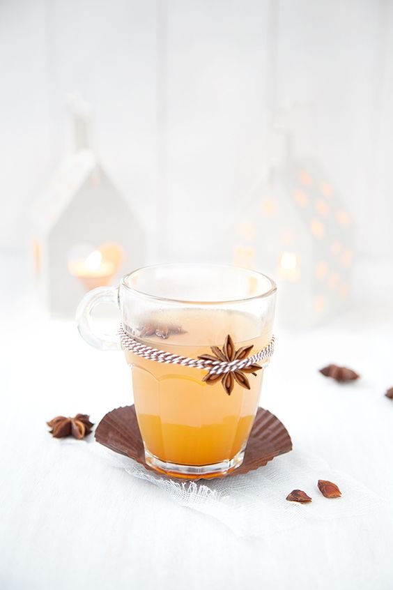 hot apple juice with spices