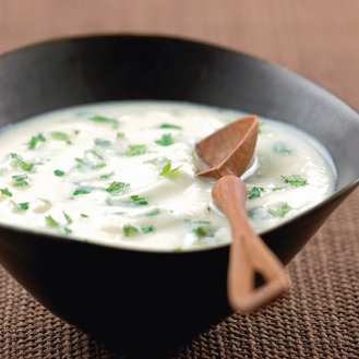 Cream of cauliflower soup with chervil