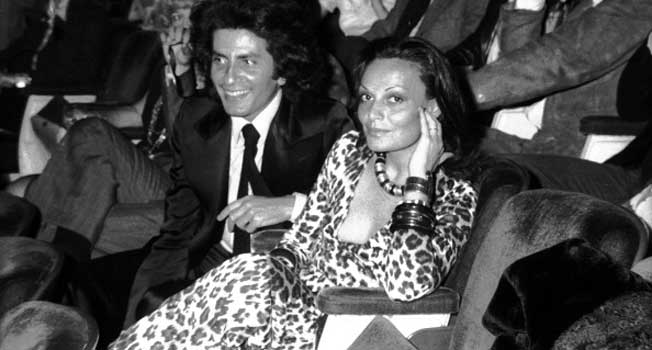 Diane von Fürstenberg wears the wrap dress in 1974